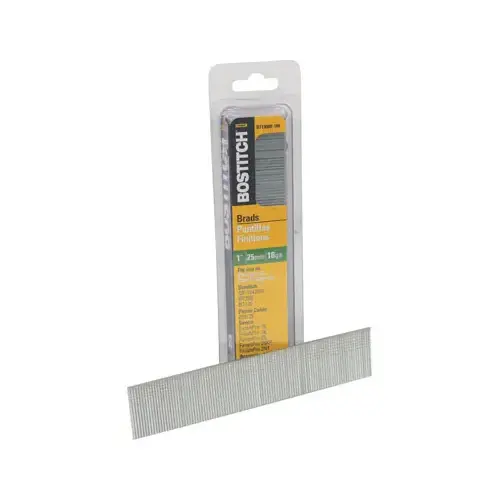 Nail, 1-1/4 in L, 18 Gauge, Steel, Coated, Brad Head, Smooth Shank Brown - pack of 1000 Nail, 1-1/4 in L, 18 Gauge, Steel, Coated, Brad Head, Smooth Shank Brown - pack of 1000