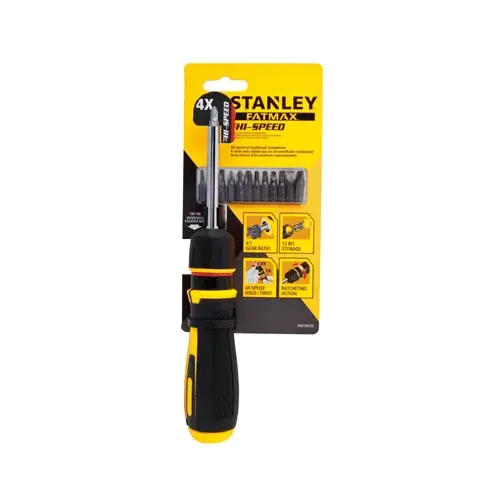 Multi-Bit Screwdriver Set Hi-Speed Black/Yellow Multi-Bit Screwdriver Set Hi-Speed Black/Yellow