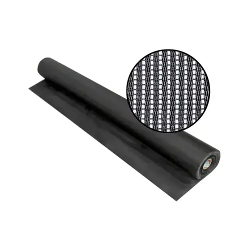 48 In. x 7 Ft. Black Fiberglass Sunscreen