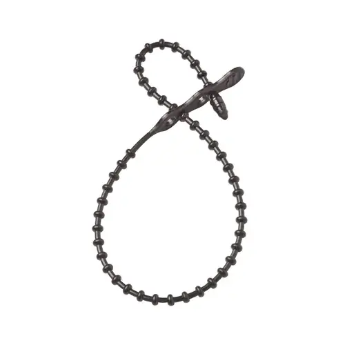 Beaded Cable Ties, Reusable, Black, 24-In - pack of 5 Beaded Cable Ties, Reusable, Black, 24-In - pack of 5