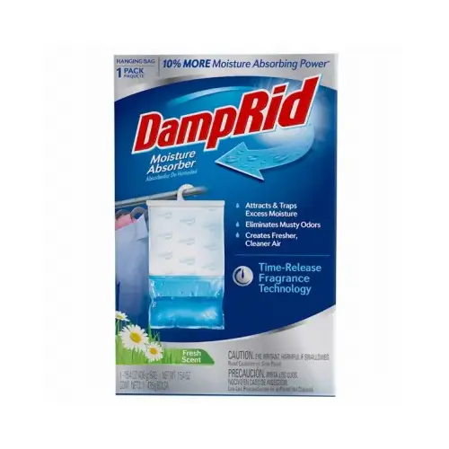 FG80 Hanging Moisture Absorber, 14 oz Pouch, Solid, Fresh Scent Off-White