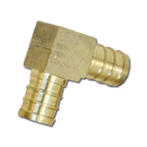 Pipe Elbow, 1/2 in, Barb, 90 deg Angle, Brass, 80 to 160 psi Pressure - pack of 10 Pipe Elbow, 1/2 in, Barb, 90 deg Angle, Brass, 80 to 160 psi Pressure - pack of 10