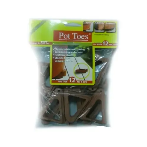 Planter Feet The Decksaver 1" H X 2" W X 3" D Plastic Terracotta Terracotta