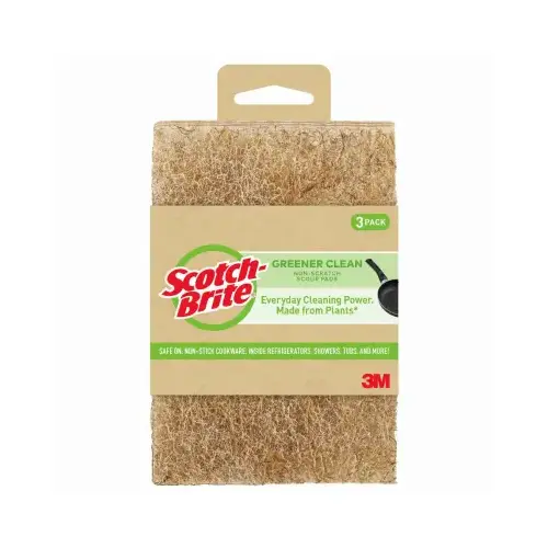 Scouring Pad Non-Scratch For All Purpose 6" L Brown Scouring Pad Non-Scratch For All Purpose 6" L Brown