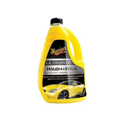 Ultimate Wash and Wax, 48 oz Bottle, Bright Yellow, Liquid