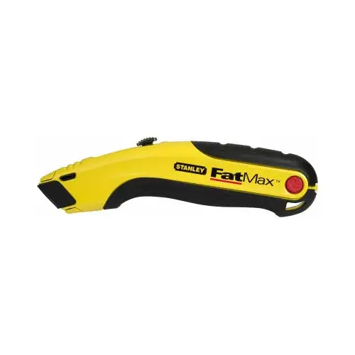 Utility Knife, 2-7/16 in L Blade, 1-3/8 in W Blade, Carbon Steel Blade, Ergonomic Handle Black/Yellow Utility Knife, 2-7/16 in L Blade, 1-3/8 in W Blade, Carbon Steel Blade, Ergonomic Handle Black/Yellow