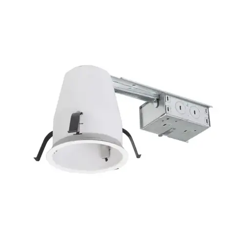 Recessed Lighting Housing White 4" W Steel 60 W White - pack of 6 Recessed Lighting Housing White 4" W Steel 60 W White - pack of 6