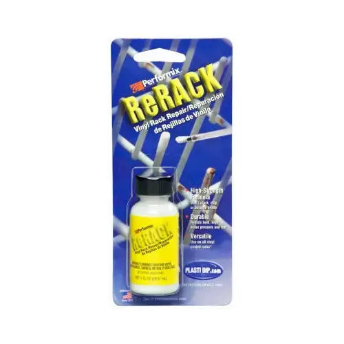 ReRACK Rack Repair Coating White, Rubberized, White, 1 oz, Bottle