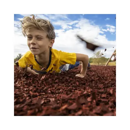 NS08RW Rubber Mulch Nugget, Redwood, 0.8 cu-ft Bag