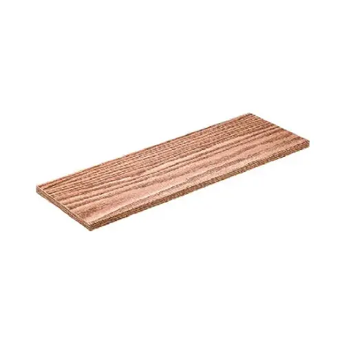 Shelf Board, 200 lb, 5-Shelf, 36 in L, 12 in W, Particleboard Oak