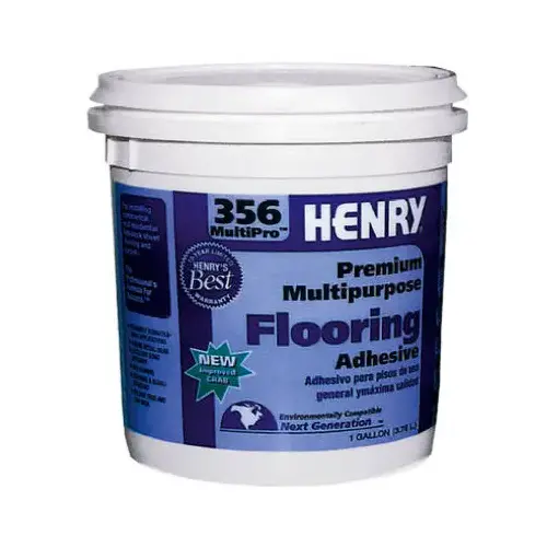 356C MultiPro Carpet and Sheet Adhesive, Paste, Mild, Pale Yellow, 1 gal Pail - pack of 4