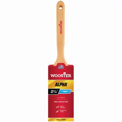 Wooster Paint Brush 2-1/2 in W 2-15/16 in L Bristle Synthetic Bristle Flat Sash Handle 4232-2 1/2