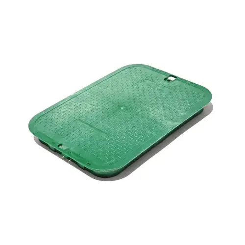 Valve Box Cover 11-5/8" W X 2" H Rectangular Green Green Valve Box Cover 11-5/8" W X 2" H Rectangular Green Green