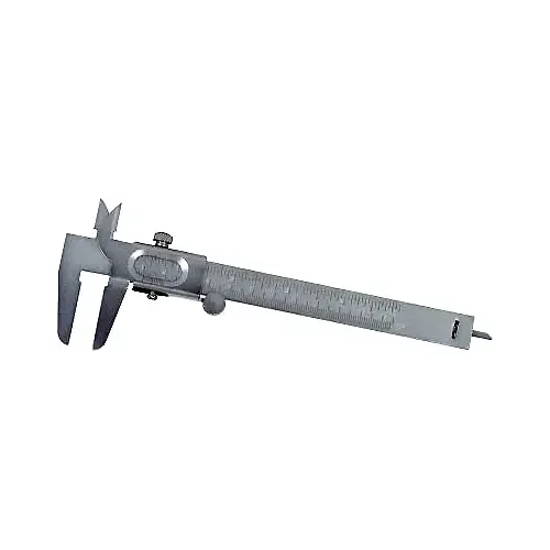 Vernier Caliper, 0 to 5 in, SAE, Metric Graduation, 2.56 in Jaw, Analog Display, Steel Vernier Caliper, 0 to 5 in, SAE, Metric Graduation, 2.56 in Jaw, Analog Display, Steel