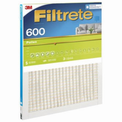 3M 9835-4 Dust Reduction Pleated Furnace Air Filter, MPR 600, 3 Months, Green, 14x20x1 In.