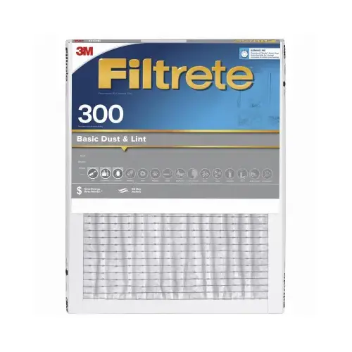 Basic Dust & Lint Pleated Furnace Air Filter, MPR 300, 3 Months, Gray, 12x20x1 In. - pack of 4 Basic Dust & Lint Pleated Furnace Air Filter, MPR 300, 3 Months, Gray, 12x20x1 In. - pack of 4