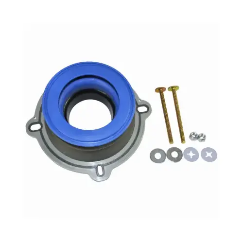 10718X Toilet Wax Ring, 2-1/4 in ID x 4-3/4 in OD Dia, Rubber, Black/Blue