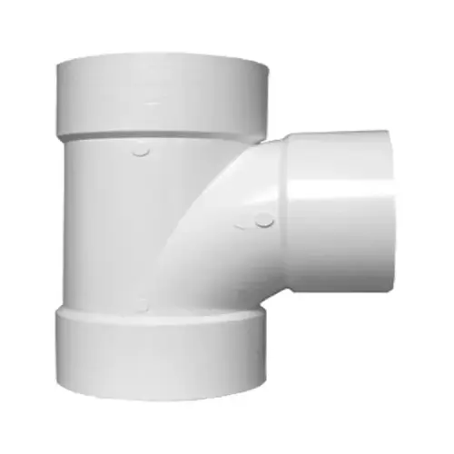 Schedule 40 DWV Sanitary Tee, PVC, 2-In. Schedule 40 DWV Sanitary Tee, PVC, 2-In.