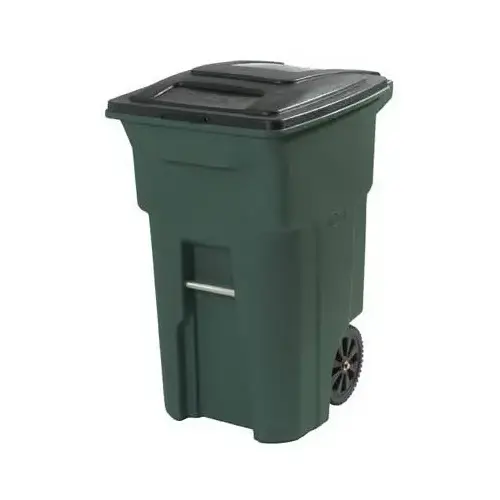 EVR II Trash Can, 64 gal Capacity, Polyethylene, Greenstone, Lid Closure EVR II Trash Can, 64 gal Capacity, Polyethylene, Greenstone, Lid Closure