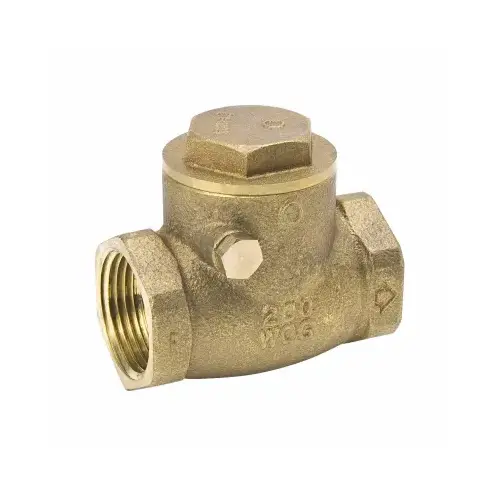 ProLine Series Check Valve, 1-1/2 in, IPS, 200 psi Pressure, Brass Body ProLine Series Check Valve, 1-1/2 in, IPS, 200 psi Pressure, Brass Body