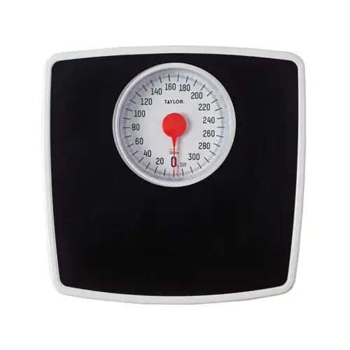 Bathroom Scale 330 lb Analog Black Black