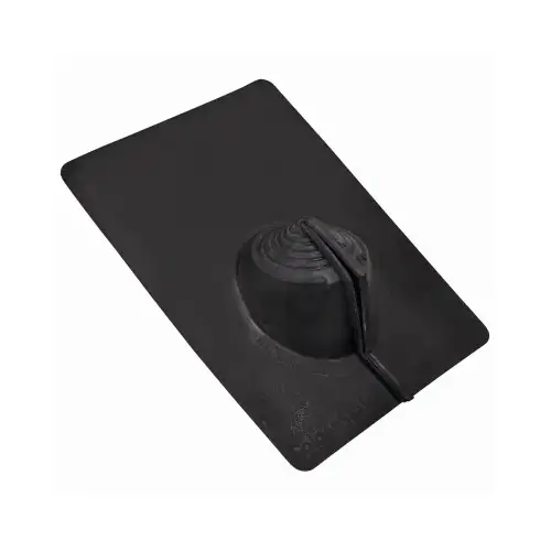 Retrofit Pipe Flashing 3-1/2" W Plastic Black Black Retrofit Pipe Flashing 3-1/2" W Plastic Black Black