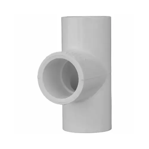 Schedule 40 Reducing Pipe Tee, Slip x Slip x Slip, White, 3/4 x 3/4 x 1/2-In. Schedule 40 Reducing Pipe Tee, Slip x Slip x Slip, White, 3/4 x 3/4 x 1/2-In.