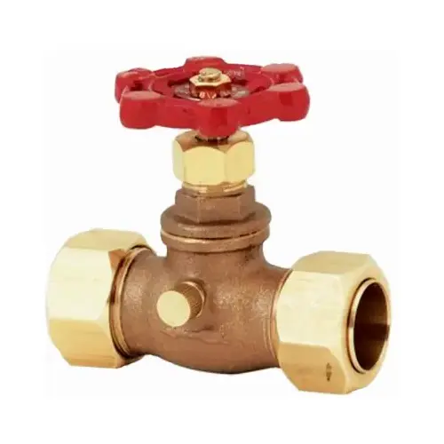 Stop and Waste Valve 3/4" Compression X 3/4" Compression Brass Stop and Waste Valve 3/4" Compression X 3/4" Compression Brass