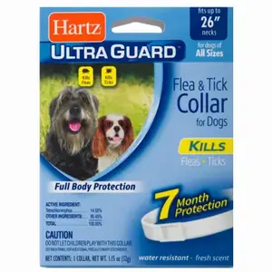 Hartz 32700811693 UltraGuard Water Resistant Flea & Tick Collar For Large Dogs