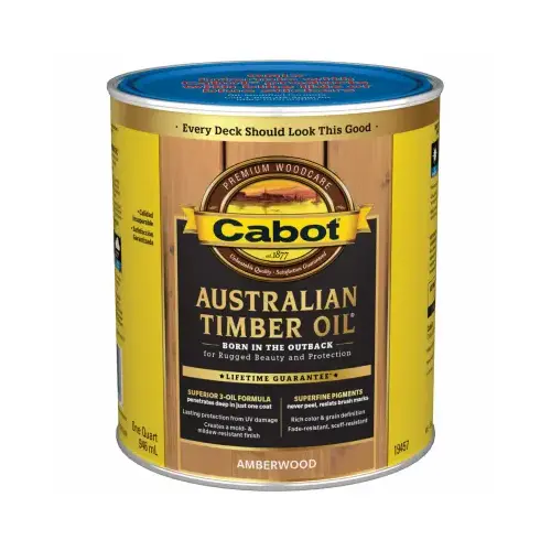 19400 Series 140.00.005 Australian Timber Oil, Amberwood, Liquid, 1 qt