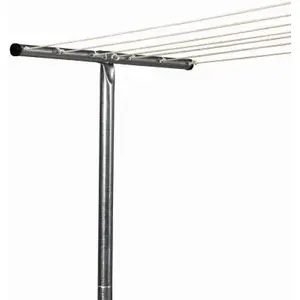 Household Essentials T2050 Sunline 90 In. 2 In. Steel Clothesline Post Silver