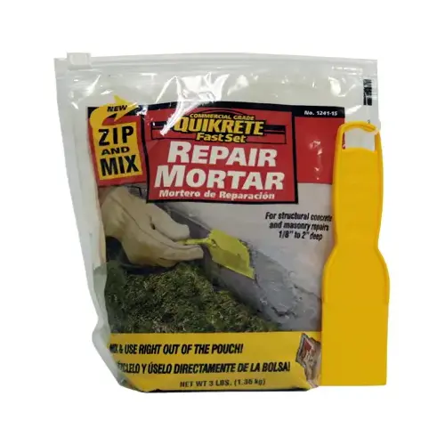 Zip & Mix Mortar Polymermodified 3 Lb. Repair Mortar Mix Brown/Gray Zip & Mix Mortar Polymermodified 3 Lb. Repair Mortar Mix Brown/Gray