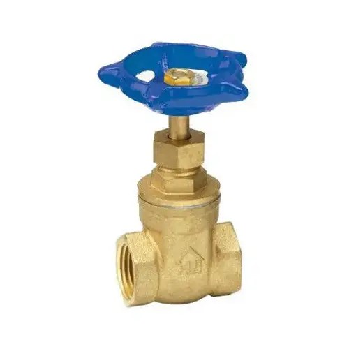 ProLine Series Gate Valve, 1/2 in Connection, FPT, 200/125 psi Pressure, Brass Body ProLine Series Gate Valve, 1/2 in Connection, FPT, 200/125 psi Pressure, Brass Body