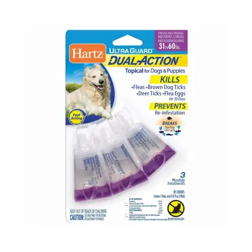 Flea and Tick Drops UltraGuard Dual Action Liquid Dog 0.132 oz Flea and Tick Drops UltraGuard Dual Action Liquid Dog 0.132 oz