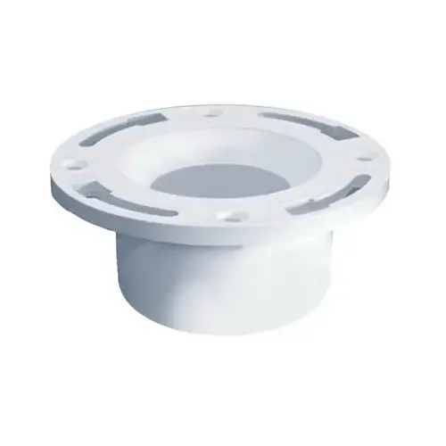 Flush-Tite Plastic Closet Flange for 3 in. or 4 in. PVC Pipe White