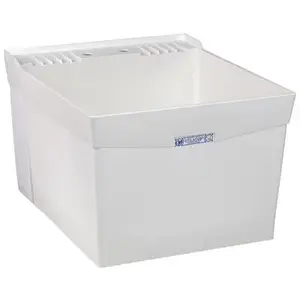 Mustee 19W Utilatub 20 in. x 24 in. Structural Thermoplastic Wall-Mount Utility Tub in White