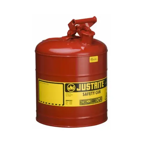 5 Gal. Type I Galvanized Steel Safety Fuel Can, Red