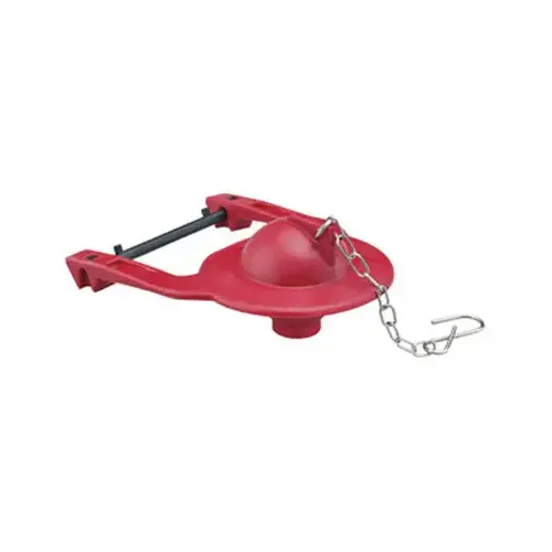 2 in. Hinge Toilet Flapper Used in Various Toilets Red