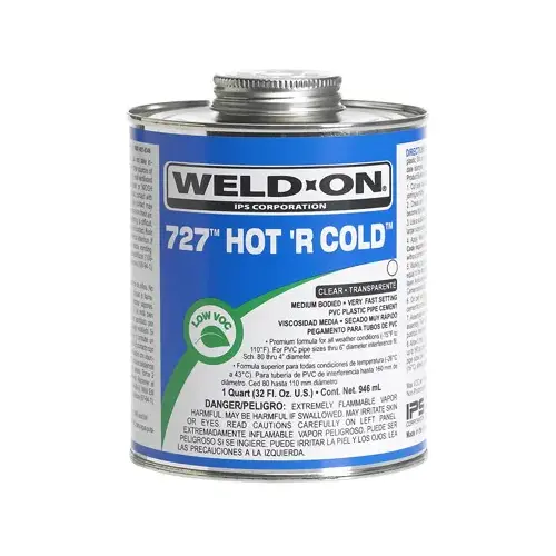 WELD On Cement PVC Hot or Cold Pint Clear
