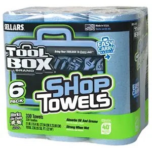 Toolbox 5441602 Blue Shop Towels, 6-Roll Pack - pack of 6
