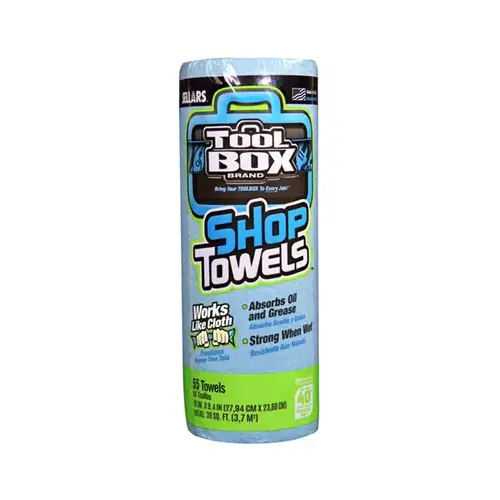 Blue Shop Towels, 55-Ct. Roll