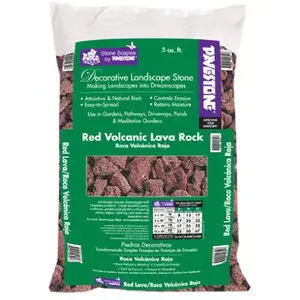 Pavestone 54341 0.5 Cu. Ft. Red Volcanic Rock, 19 Lb.