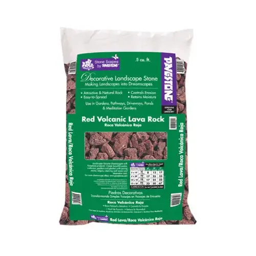 0.5 Cu. Ft. Red Volcanic Rock, 19 Lb.