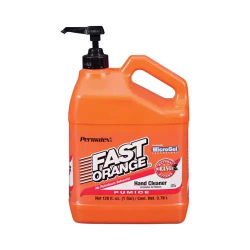 Fast Orange  Pumice Lotion Hand Cleaner, Citrus, Bottle w/Pump, 1 gal - pack of 4