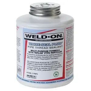 Weld-On 87730 White Seal Plus Multipurpose Pipe Thread Sealant With Ptfe .5 Pt