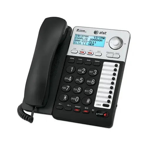 Speaker Phone, 2-Line, Black