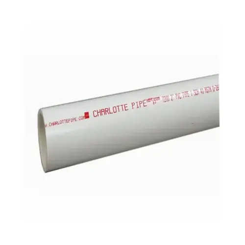 Cut Pipe, 1-1/2 in, 2 ft L, SCH 40 Schedule, PVC, White
