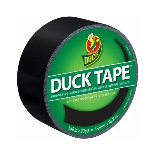 Duct Tape, 20 yd L, 1.88 in W, Vinyl Backing, Black Duct Tape, 20 yd L, 1.88 in W, Vinyl Backing, Black