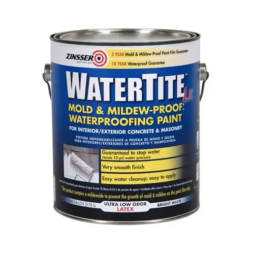 Waterproofing Paint WaterTite White Smooth 1 gal White - pack of 2 Waterproofing Paint WaterTite White Smooth 1 gal White - pack of 2