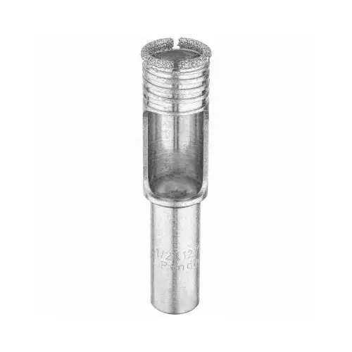 Drill Bit, 1/2 in Dia, 2-1/4 in OAL, Spiral Flute, 3/8 in Dia Shank, Round Shank Drill Bit, 1/2 in Dia, 2-1/4 in OAL, Spiral Flute, 3/8 in Dia Shank, Round Shank